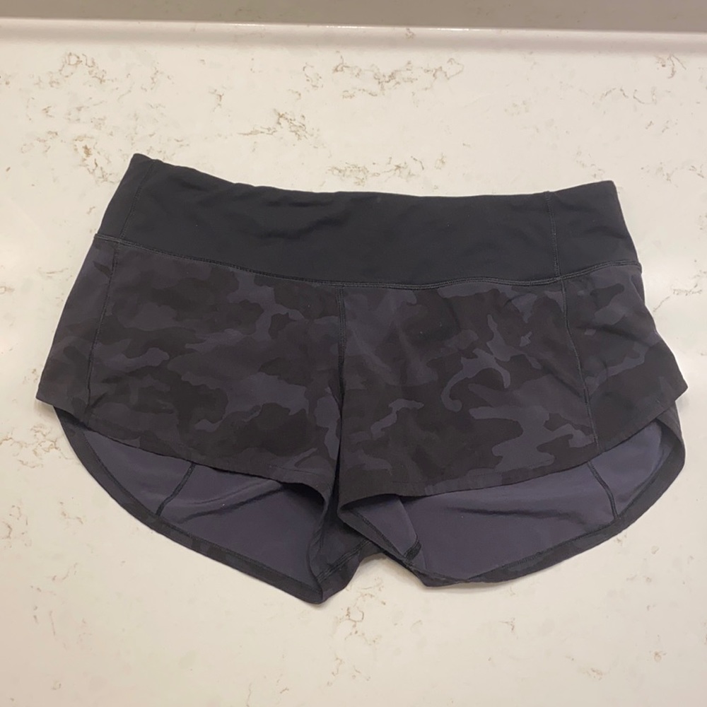 Lululemon Camouflage Speed Shorts